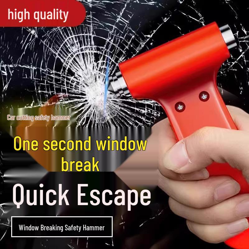Multifunctional Car Safety Hammer: Window Breaker & Fire Rescue Tool