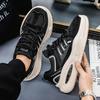 Tênis Esportivos Masculinos Casual Estilo de Rua Plataforma Tênis Estudantes Tamanho Grande Preto Tênis de Skate Aumento de Altura