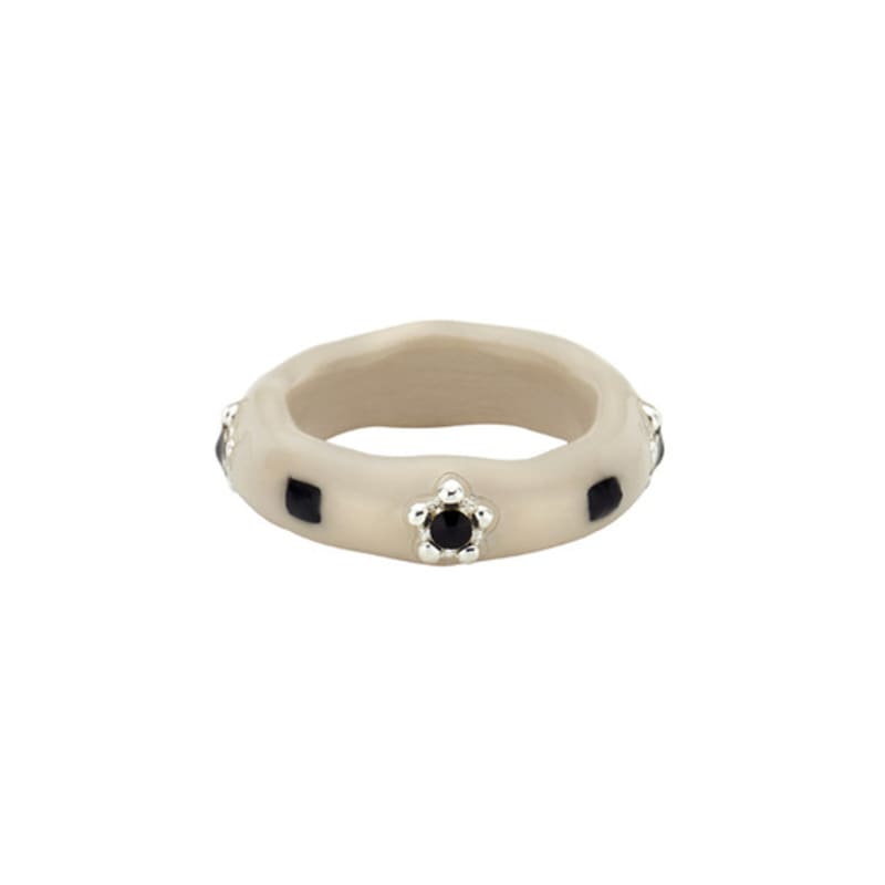 nff obsidian bloom ring-beige