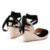 Shoes Women Summer High Heel Platform Sandals Ankle Buckle Strap Closed Comfortable Casual Shoe