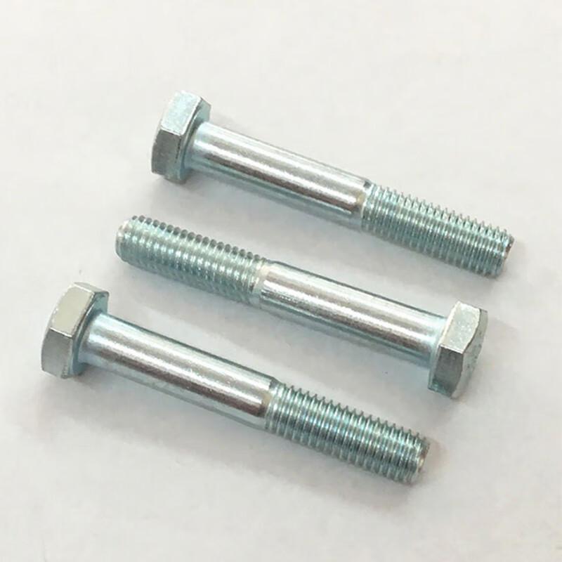 OUSIZHUO M18x100mm Half-Thread Hex Head Bolt, Grade 4.8, Galvanized Carbon Steel