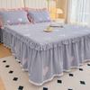 Thickened Pure Cotton Padded Bed Skirt Bedspread Cotton Padded Ruffle Edge Protection Non-slip Pillowcase Bedspread Cover