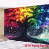 Tree Of Multicolored Life Digital Printing Polyester Wall Tapestry Suitable For Use In Living Rooms Bedrooms Offices Bars Party