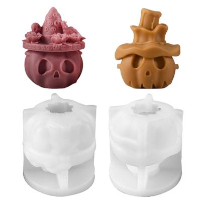 Skull Pumpkin Silicone Candle Molds for Candle Soap Halloween Decoration Multipurpose Silicone Mould For Epoxy Resin