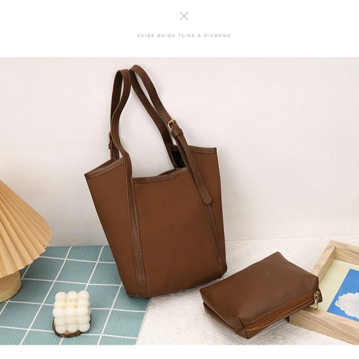 Pwoven Pattern Bucket Bag With Magnetic Closure For Daily Streetwear Style Women