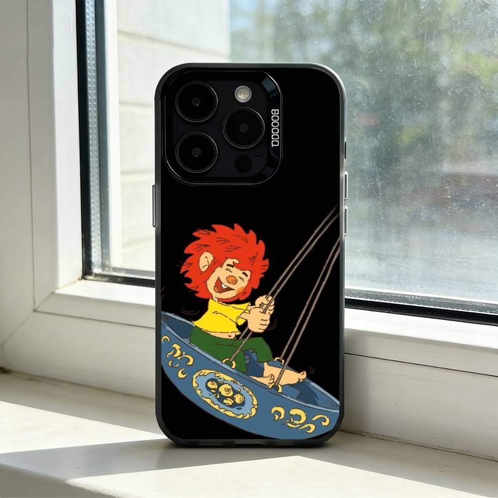 

M-Meister E-Eder und Sein Pumuckl Phone Case For iPhone 17,16,15,14,13,12,11 Plus,Pro Max,XS,Colored Silver Plated Inside Cover iPhone17PRO