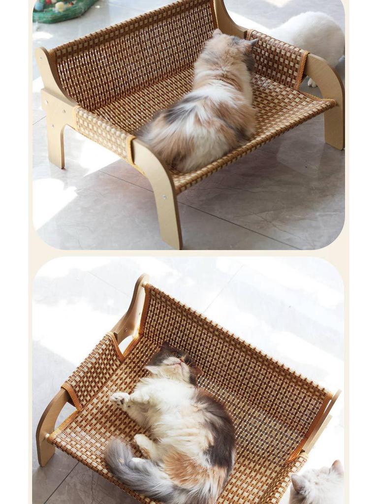 Scratch-Resistant Rattan Cat & Dog Sofa Bed