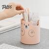 Cute Bear 2-in-1 Pen Holder & Phone Stand, Macaron Colors Desk Organizer, Large Capacity Storage for Pens Makeup Brushes Scissors Stationery, Gift