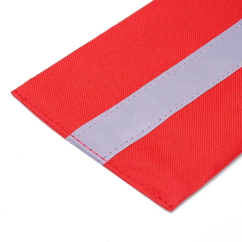 2 Bright Red  Warning Flags with Reflective for Boats  and Outdoor