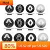 Interior Stickers 4Pcs 56mm 60mm 65mm Car Styling Wheel Center Hub Cap Badge Emblem Sticker For Renault Megane 2 Duster Logan Ca