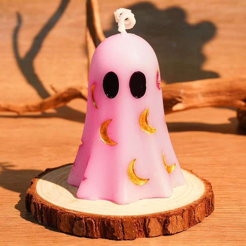 Velas Perfumadas de Abóbora Fantasma de Halloween Velas Criativas de Aromaterapia Decorativas Presentes para Festival Decoração Assustadora para Festa em Casa Vela 3D