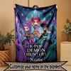 Custom Name Personalized Demon Hunters Kpop Print Blanket, Home Decor, Bedroom, Sofa, Camping, Couch, Gifts for Birthday Christmas