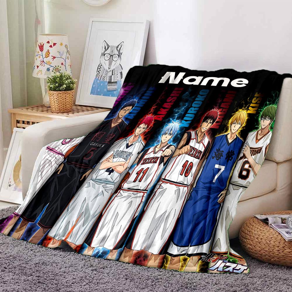 Customiz Name Personality Kuroko's Basketball Blanket Soft &Warm Sofa Office Bed Travel Lunch Break Blanket, Gift Suitable All Seasons