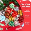 Christmas Pull Bows Ribbon Wide Gift Wrapping Tags Boxing Day Holiday Dcor JOYFY PCS 48 with 5 for Entertaining Play Safe Kid Friendly Fun