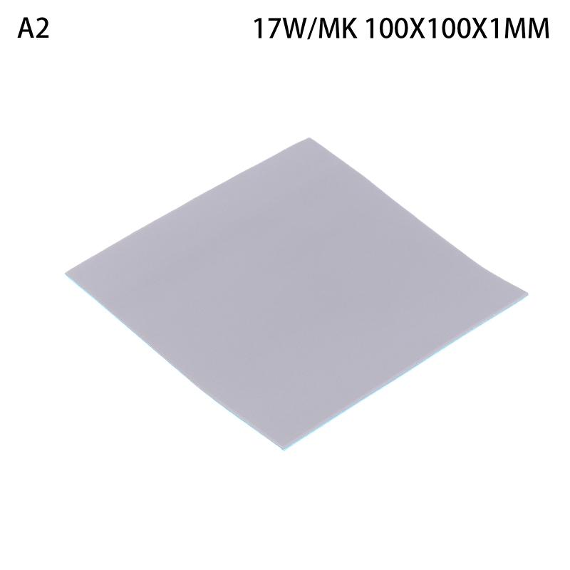 1Pc - 17W/MK GPU CPU Heatsink Cooling Conductive Silicone Thermal Pad 100x100mm Thickness 0.5/1/1.5/2/2.5/3mm Insulation Pad