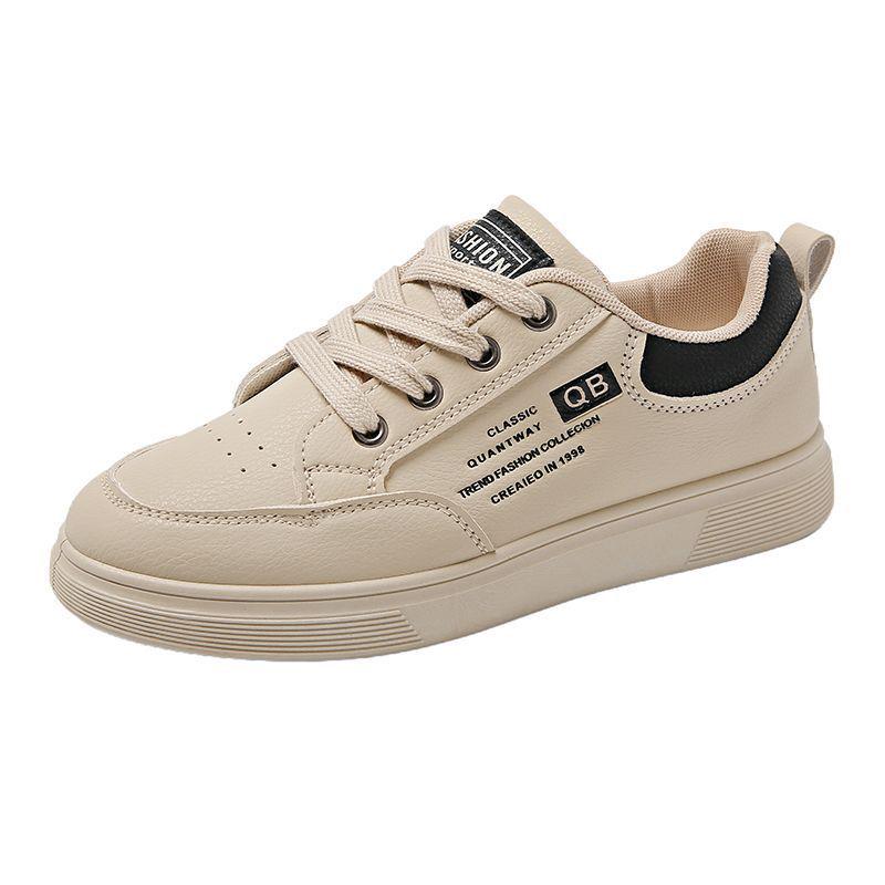 

2025 Женские Модные Белые Плоские Кроссовки – Легкие, Универсальные Осенние Повседневные Туфли 38 чёрный