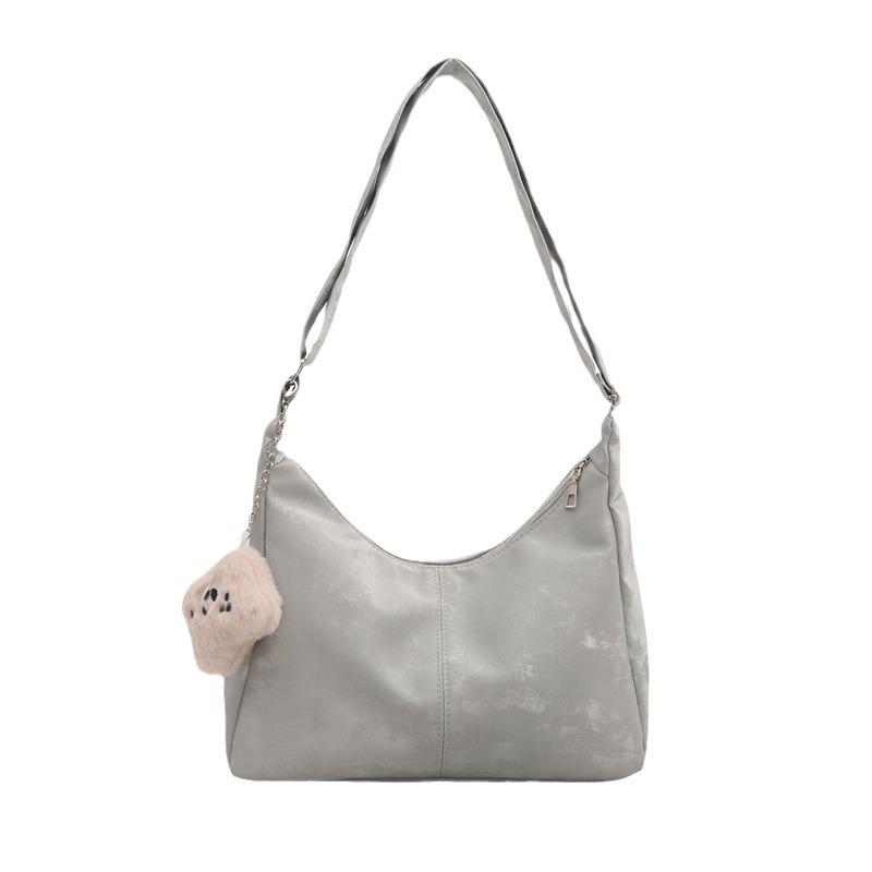 2024 Trendy Korean Style Large Capacity Solid Color Women's Shoulder Tote Handbag