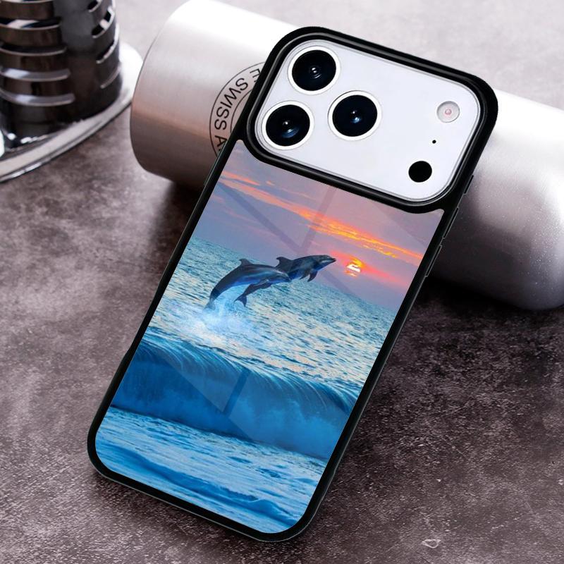 Dolphin Phone Case For iPhone 17 16 15 14 13 12 11 Pro Max Plus 17Air Soft Silicone Cover