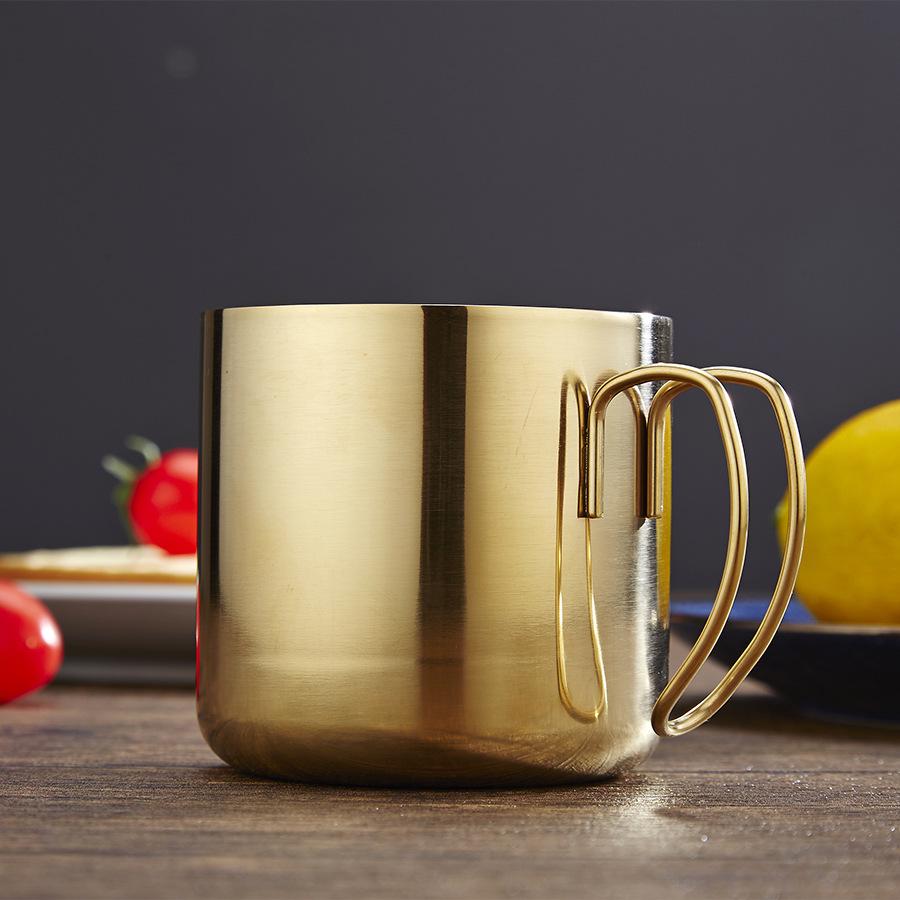 304 Stainless Steel Portable Coffee Mug With Wire Handle