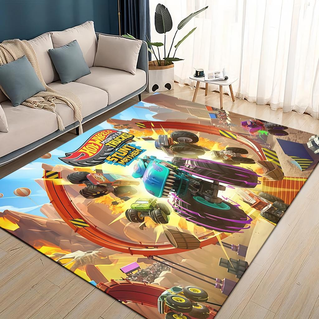Hot Wheels 27 Style New Racing Car Cartoon Carpet Rug for Living Room Bedroom Home Sofa Decoration,Kids Play Non-slip Floor Mat