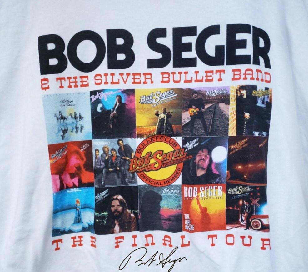Vintage All Album Final Tour Bob Seger Shirt White Size S to 5XL Shirt Unisex T-Shirt M
