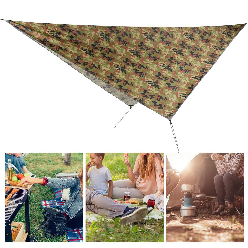 360x290cm Camping Cover Waterproof Multifunction Rhombus Canopy Beach Shade Cloth