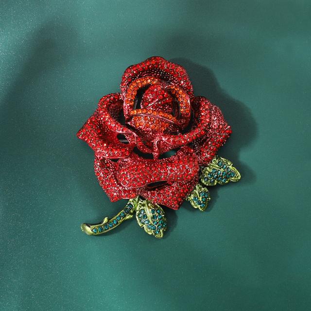 

Винтажные элегантные женские классические кулоны с кристаллами лотоса, броши, значки, изысканные женские блестящие растения, стразы, вечерние булавки, ювелирные изделия