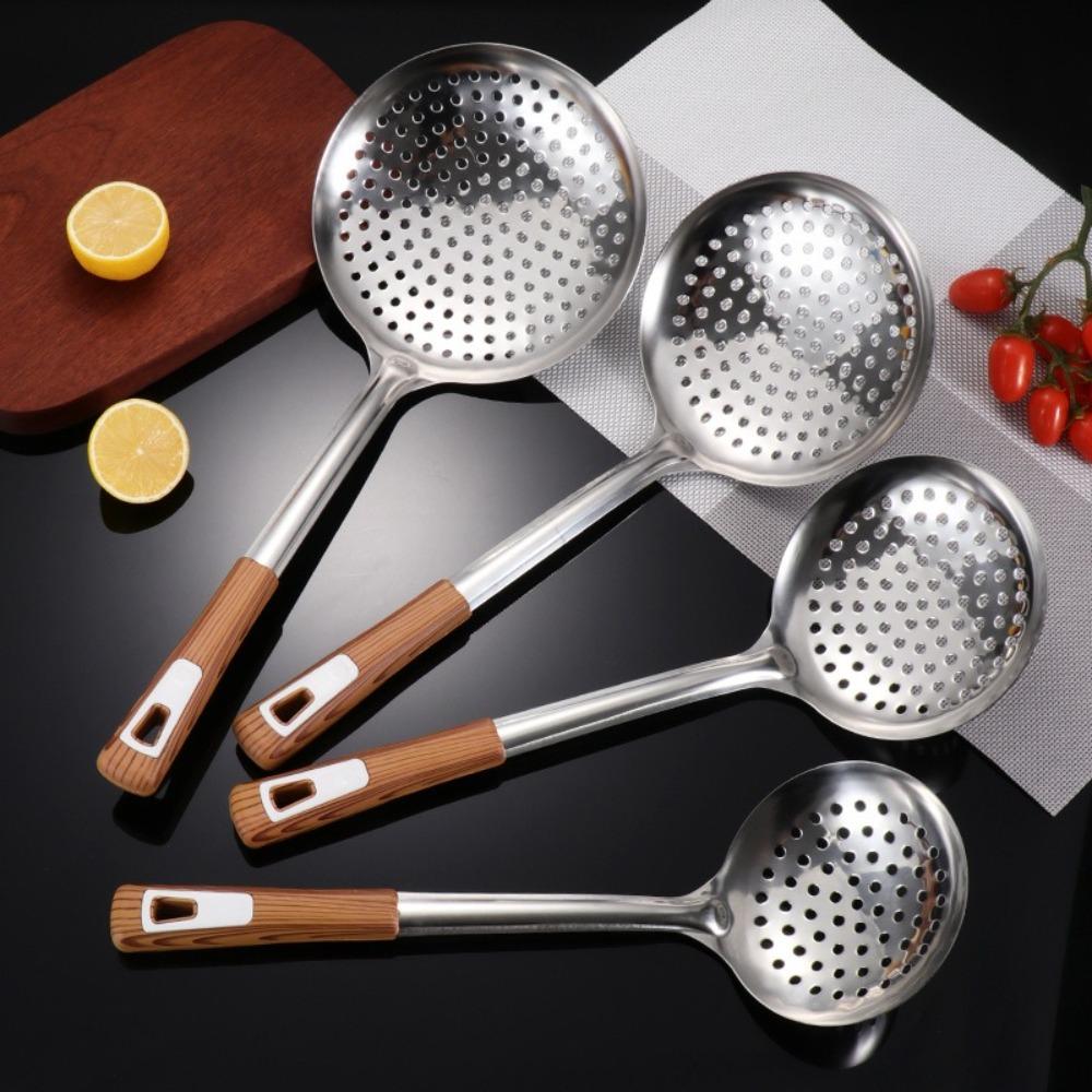 Stainless Steel Flour Noodle Dumplings Sieve Multifunctional Oil Skimmer Scoop Cooking Tools