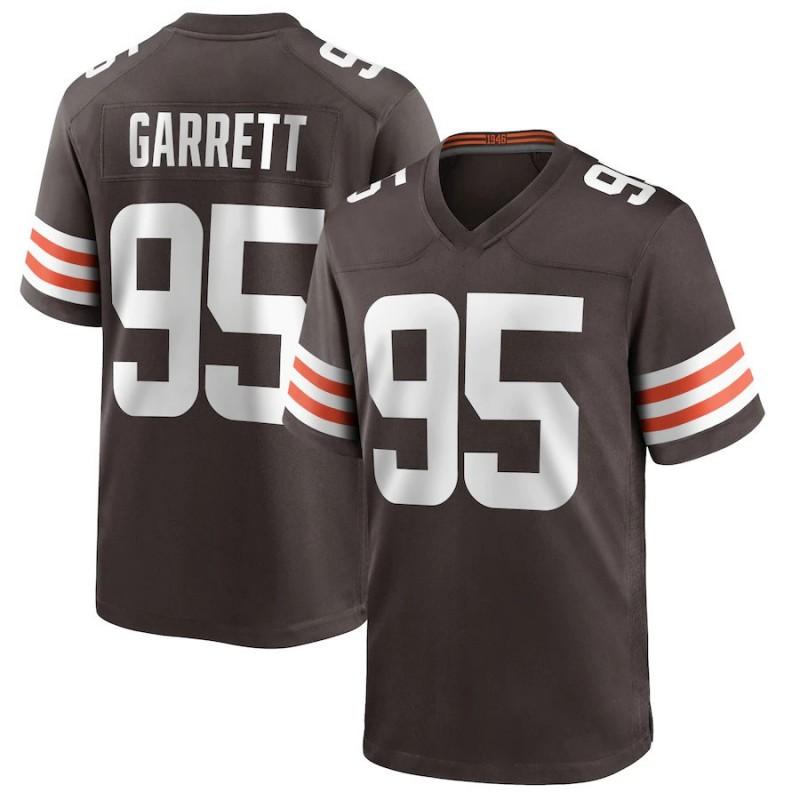 NFL Cleveland Browns 24 Nick Chubb 95 Myles Garrett Embroidered Jersey Men Women Sportswear Cotton Blend