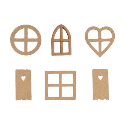 Wooden Blank Star Embellishments Decoration for DIY Wood Crafts 8x8cm 25pcs
