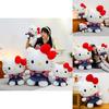 Hellokitty Plush Toy With Denim Dress For Kids And Collectors