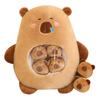 Cute Kapibala A Bag Of Snacks Capybara Pillow Rag Doll Unzip Compact Doll Plush Toy Doll Premium Durable Quality