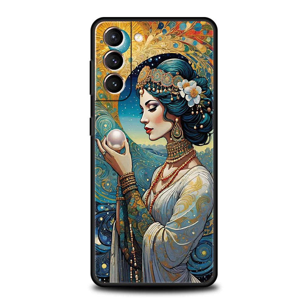 Phone Case for Samsung Galaxy S25/S24/S23/S22/S20/S21/FE/Ultra/S10/S10E/S9/Plus/5G Soft TPU Cover Art Poster ALPHONSE MUCHA Bags