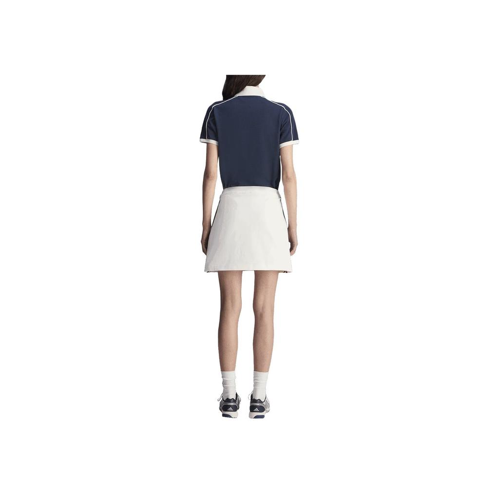 adidas Originals X Sporty & Rich Colaboración SS25 Moda Minimalista Rayas Versátil Casual Falda Faldas de mujer Blanco Brillante Azul Marino Profundo JL7194