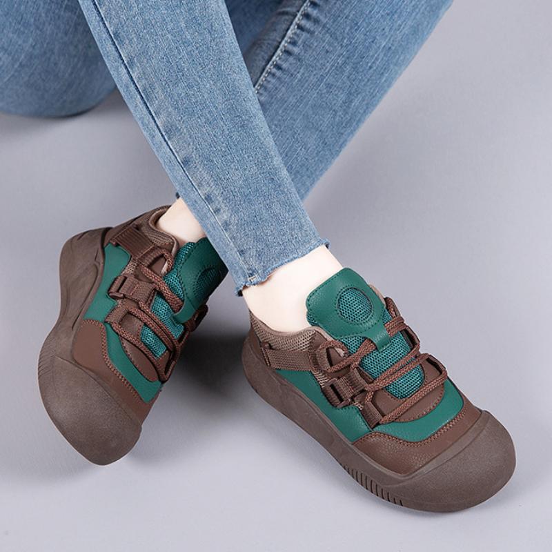 Fashion Trendy and Versatile Women's Shoes 2024 Autumn New Retro Comfortable Thick Soled Casual Sports Vulcanized Shoes Zapatos De Mujer
