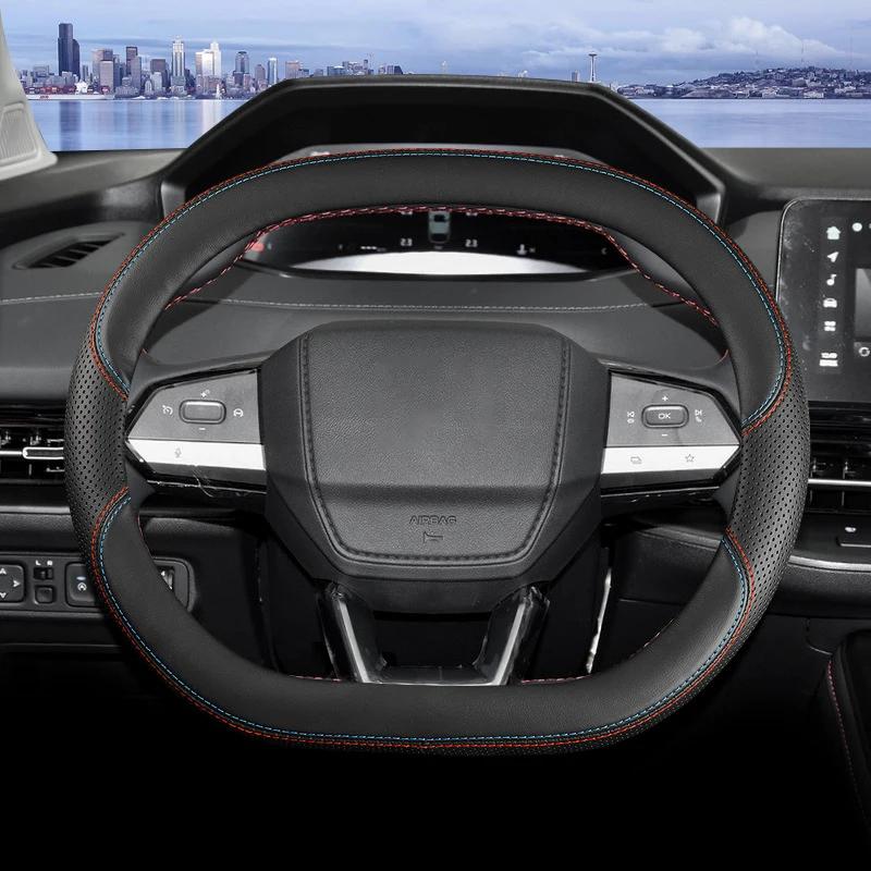 High Quality Leather Braid on Car Steering Wheel Cover for Changan Chana UNIK UNI-V CS55 Plus CS75plus CS75 Wrap Protector