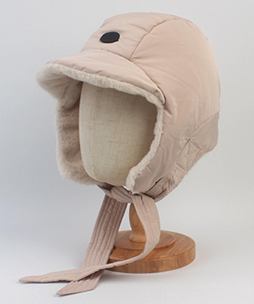Yunibeosyeolkemiseuteuli Bubble Padding Fur Beige Balaclava Padded Hat