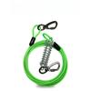 YYKSYDPT 5m Steel Wire Dog Leash with Buffer and Locking Heavy Duty Leash for Medium and Large Dogs Carabiner, (Green, 5m)