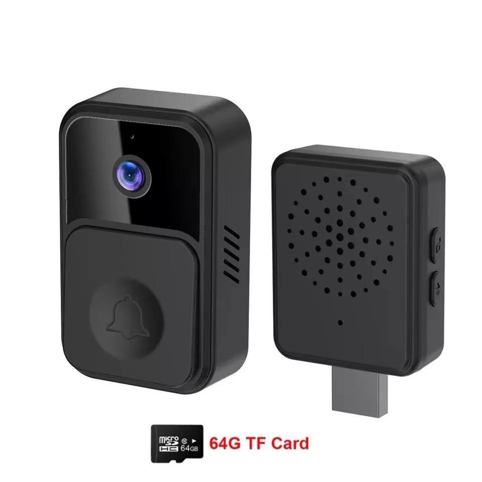 Video Doorbell 720P HD Wide Angle Security Camera, Up To 128GB Memory, 2 Way Voice Intercom Real Time Video Smart Door Bell Cameras