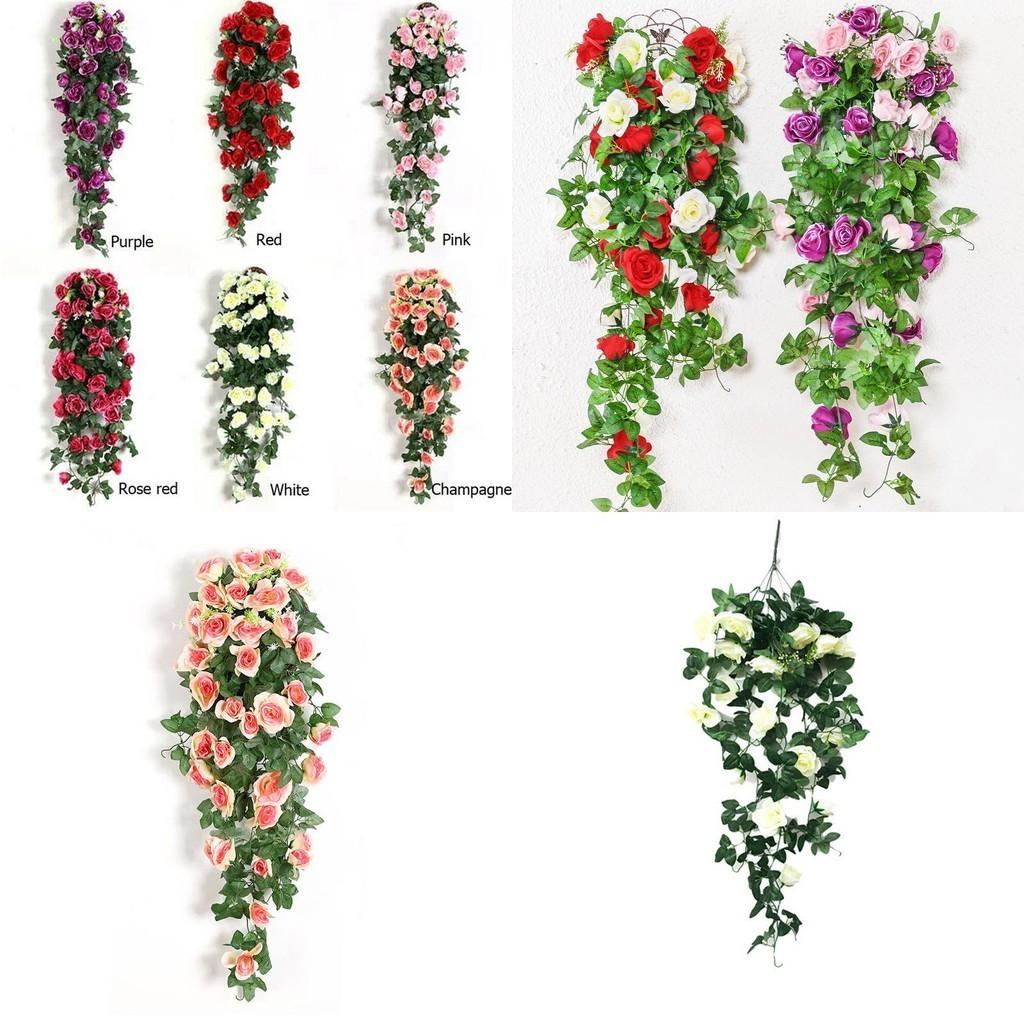 Elegant 90cm Silk Rose Fake Garland With Lush Green Ivy For Beautiful Home And Event Decor