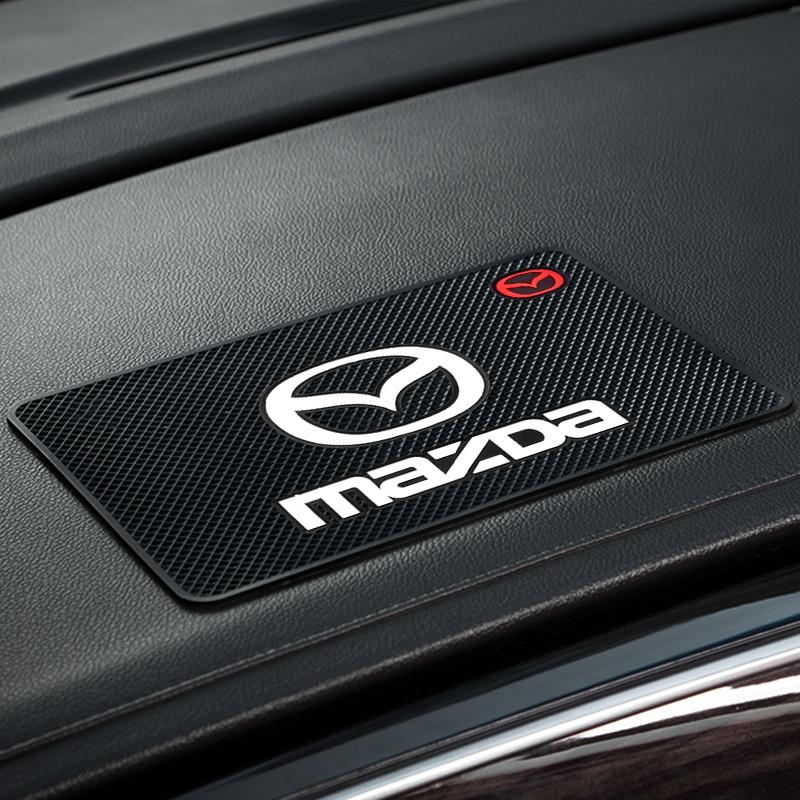 1Pcs Car Emblem Anti Slip Pad Phone Holder Non-Slip Mat Car Stlying For Mazda 6 3 CX5 5 2 323 CX7 Demio Atenza Axela MX30 CX30 CX3 CX9 RX8 RX7