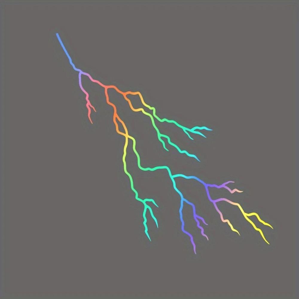 Motorrad Karosserie Aufkleber Dekoration Blitz Riss Stil Ziehblume Wasserdicht Vorderkopf Aufkleber