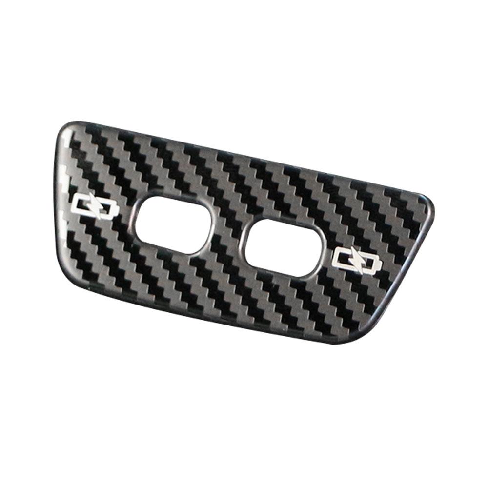 

Car Rear USB Button Cover For Volkswagen VW ID3 ID.3 2020-2026 Imitation Carbon Fiber Trim Sticker Interior Accessories чёрный