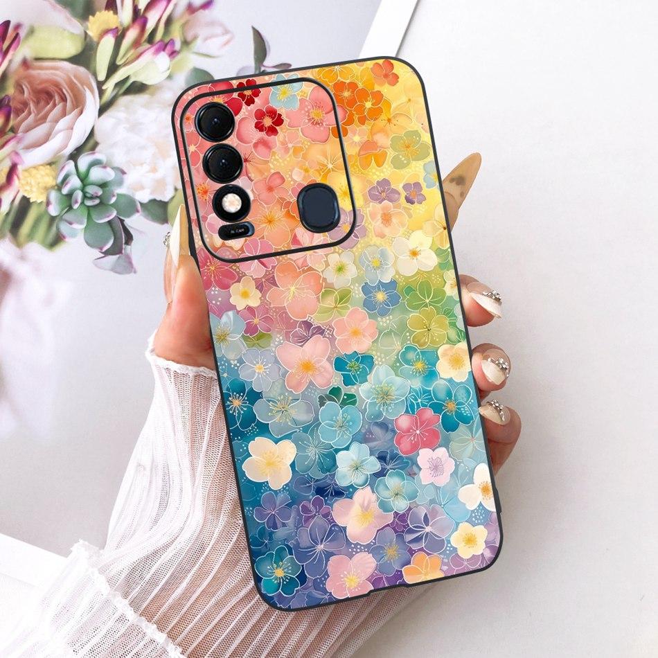 For Tecno Spark 8 8T 8C Cool Dragon Tiger Pattern Phone Case For Tecno Spark8C Spark8 KG5k KG6p Black Silicone Soft Cases Bumper
