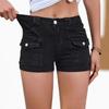 2026 Summer New Women's Denim Stretch Shorts with Multiple Pockets Casual Denim Shorts