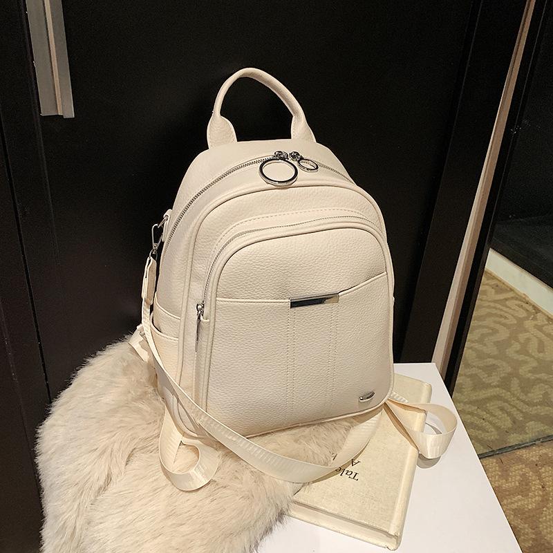 Simple and Versatile Messenger Bag Women's New High-end Fashion Student Backpack Commuter Travel Backpack