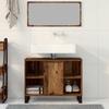 Bathroom Cabinet with Door Rustic Wood Finish 80 x 33 x 60 cm Engineered Wood