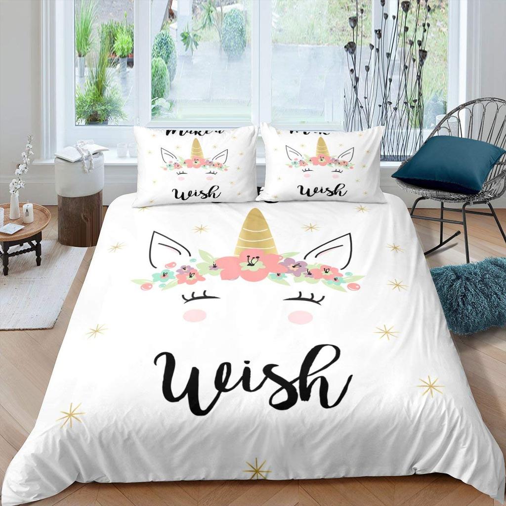 Eyelash King Queen Duvet Cover Cartoon Woman Eyes Bedding Set Watercolor Long Lashes Print Quilt Cover Polyester Comforter Cover