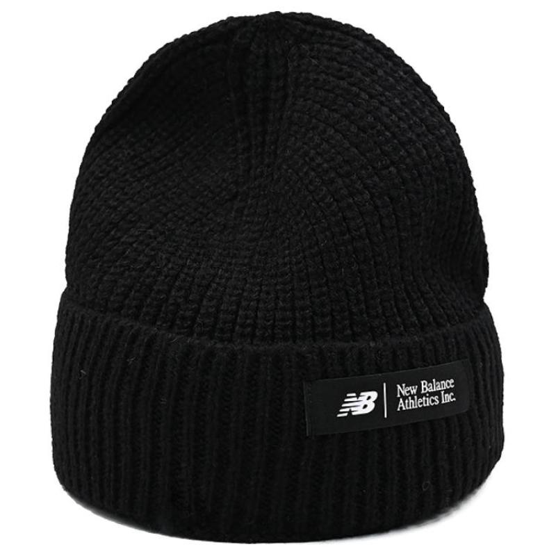New Balance Acrylic, Polyester, Sheep Wool, Knitted Fabric Beanies Unisex Black New Balance LAH44407-BK