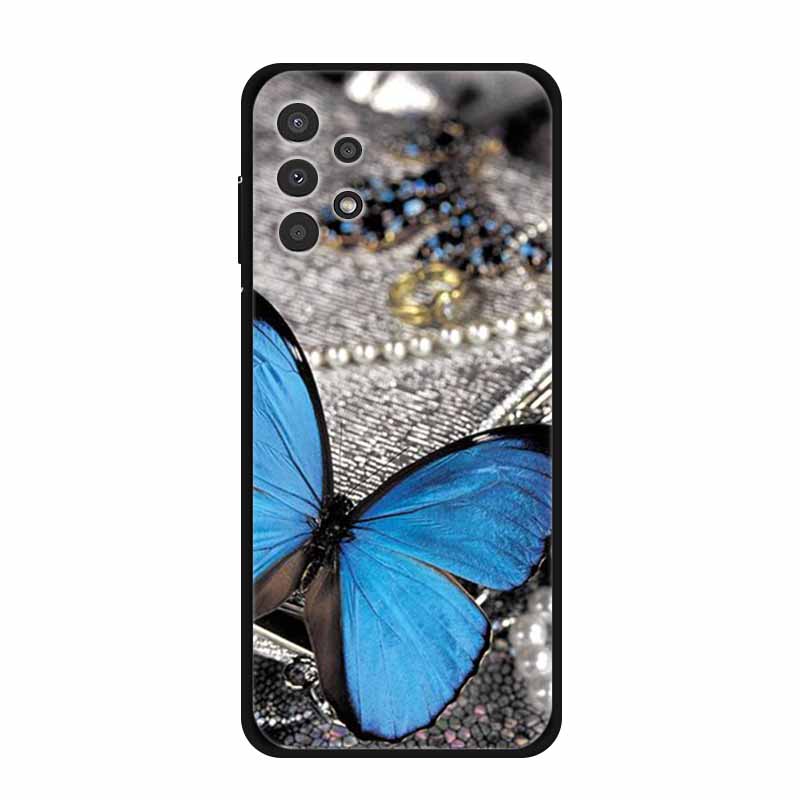 For Samsung Galaxy A73 Case A53 A33 5G A23 Soft Bumper Black Silicone Back Cover for Samsung A53 5G Phone Cases Cartoon Coque